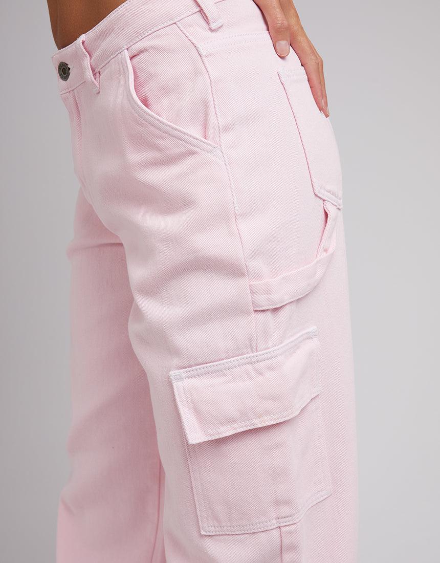 Silent Theory Ladies-Bravo Cargo Pant Pink-Edge Clothing