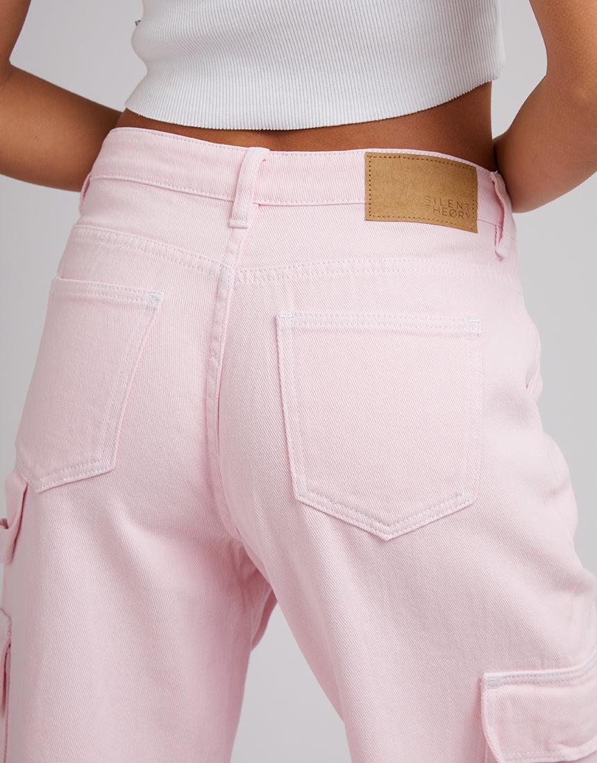 Silent Theory Ladies-Bravo Cargo Pant Pink-Edge Clothing