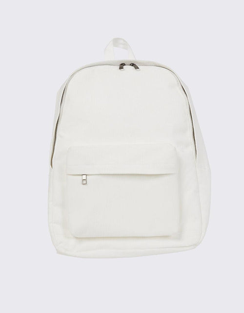 Silent Theory Ladies-Cara Cord Backpack Vintage White-Edge Clothing