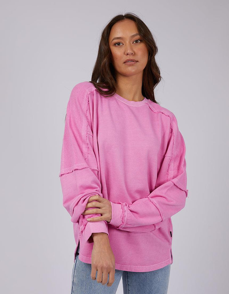 Silent Theory Ladies-Dreamer Crew Bright Pink-Edge Clothing