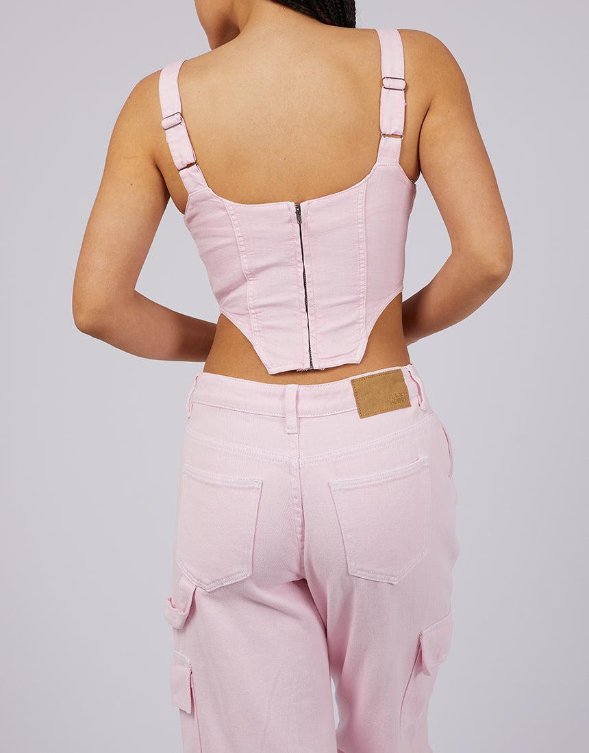 Silent Theory Ladies-Elle Corset Pink-Edge Clothing