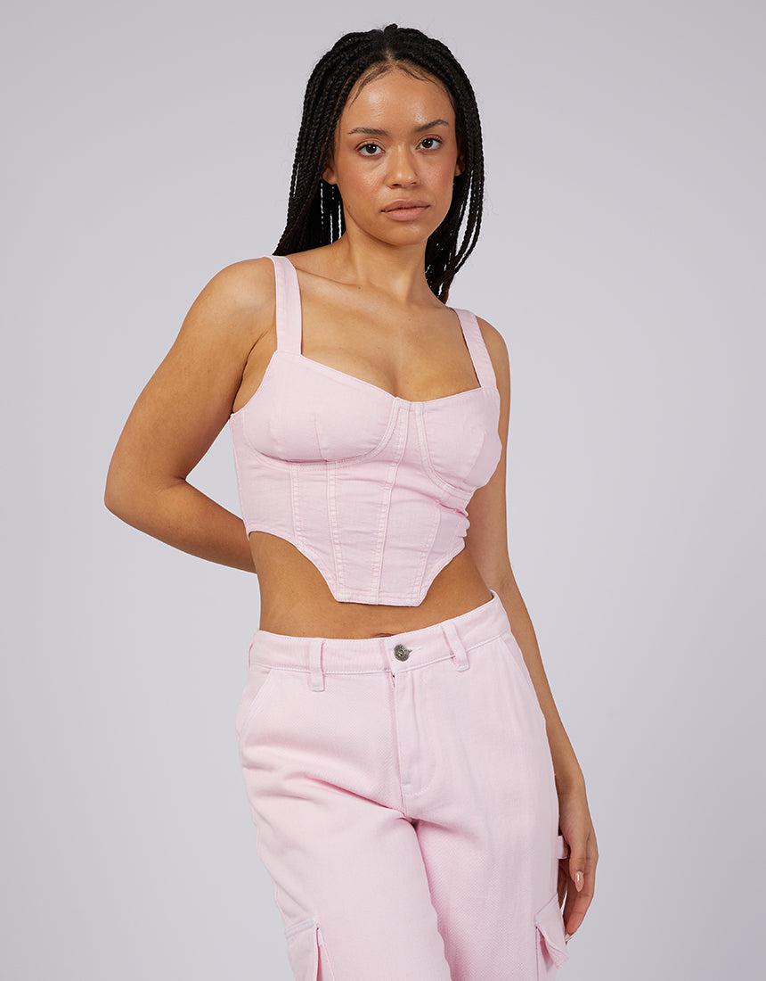 Silent Theory Ladies-Elle Corset Pink-Edge Clothing