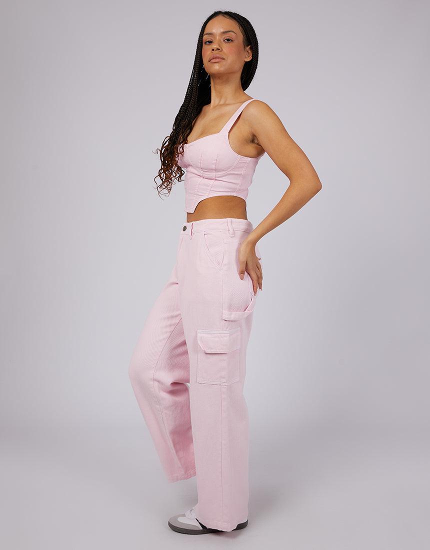 Silent Theory Ladies-Elle Corset Pink-Edge Clothing