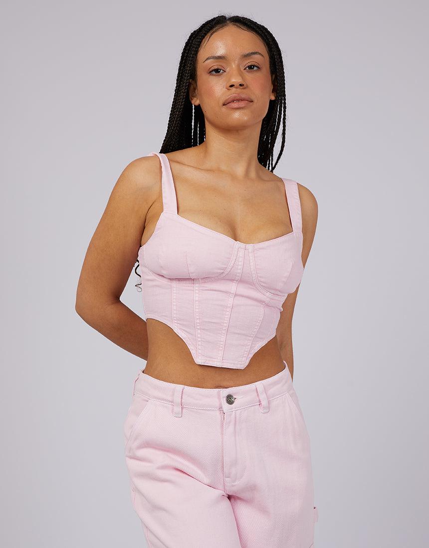 Silent Theory Ladies-Elle Corset Pink-Edge Clothing