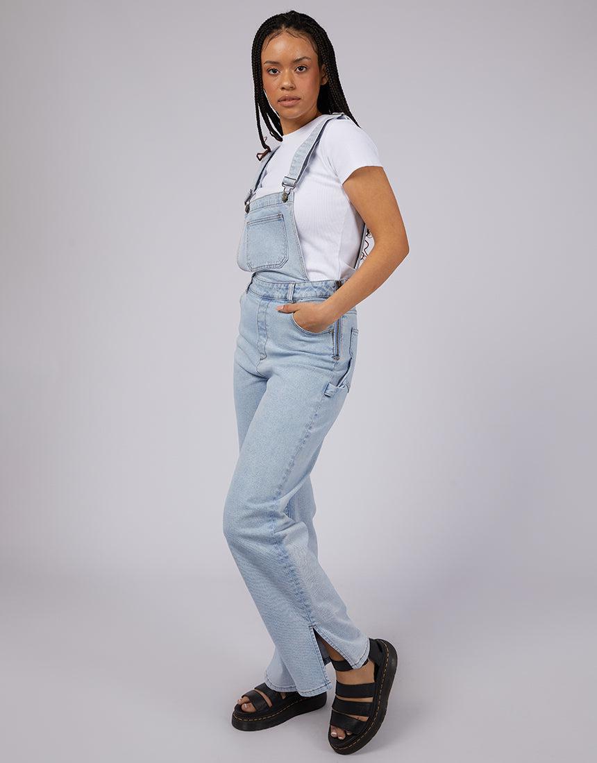 Silent Theory Ladies-Emily Overalls Light Blue-Edge Clothing