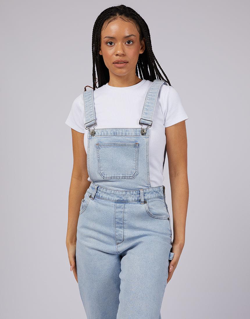 Silent Theory Ladies-Emily Overalls Light Blue-Edge Clothing