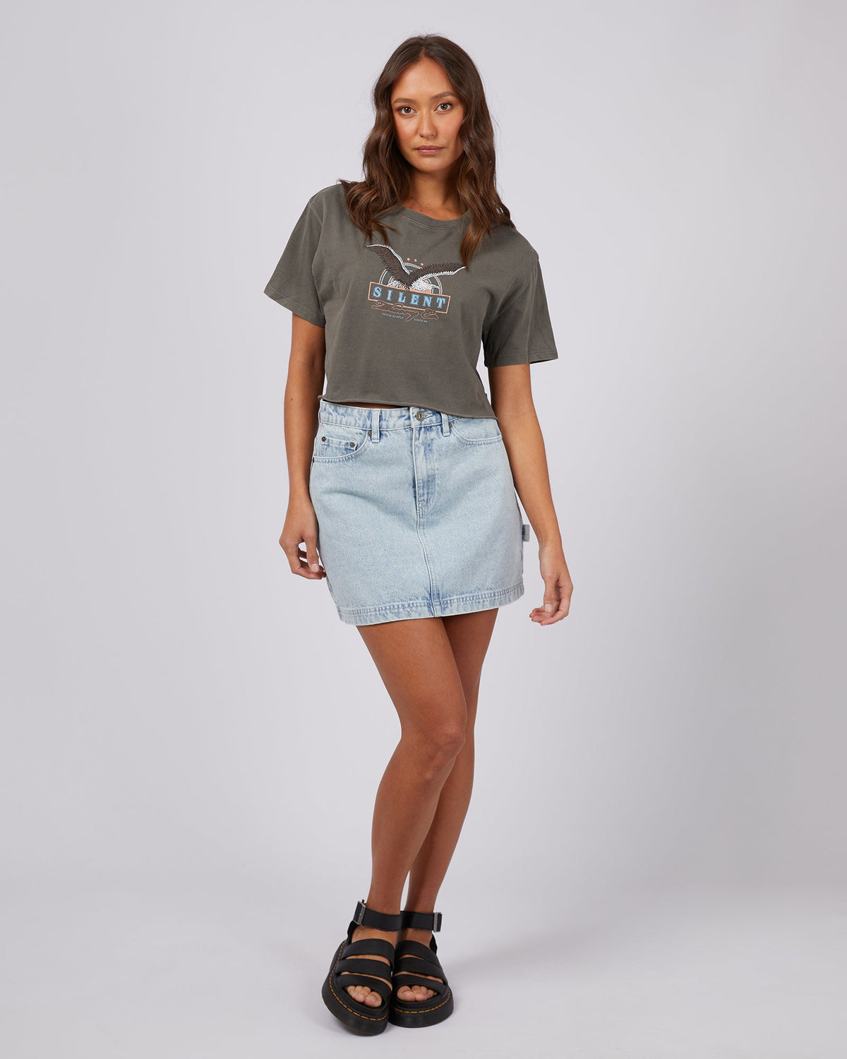 Silent Theory Ladies-Fallout Tee Coal-Edge Clothing
