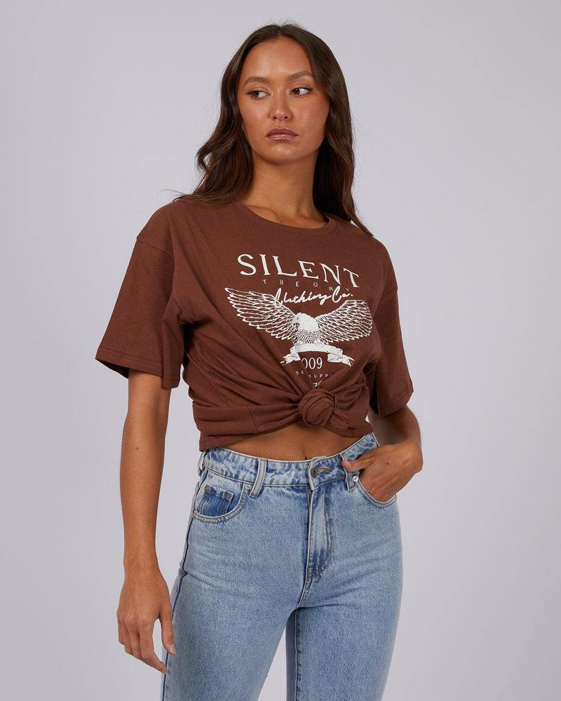 Silent Theory Ladies-Fly High Tee Brown-Edge Clothing