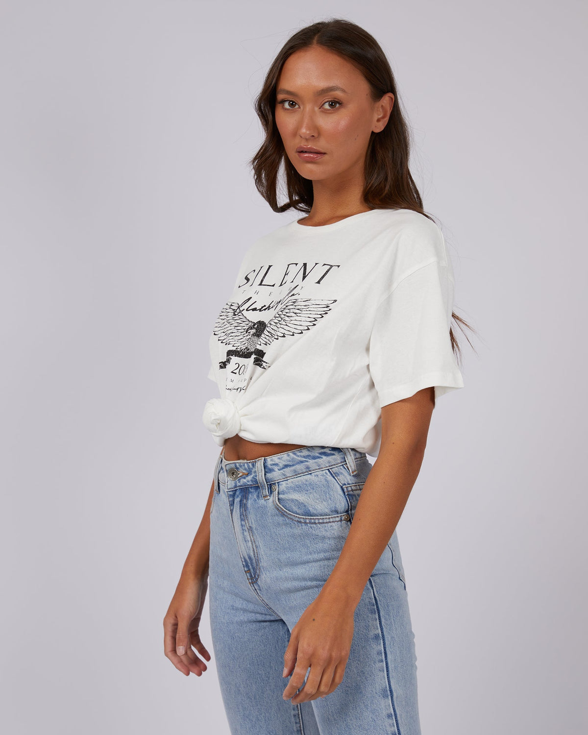 Silent Theory Ladies-Fly High Tee Vintage White-Edge Clothing