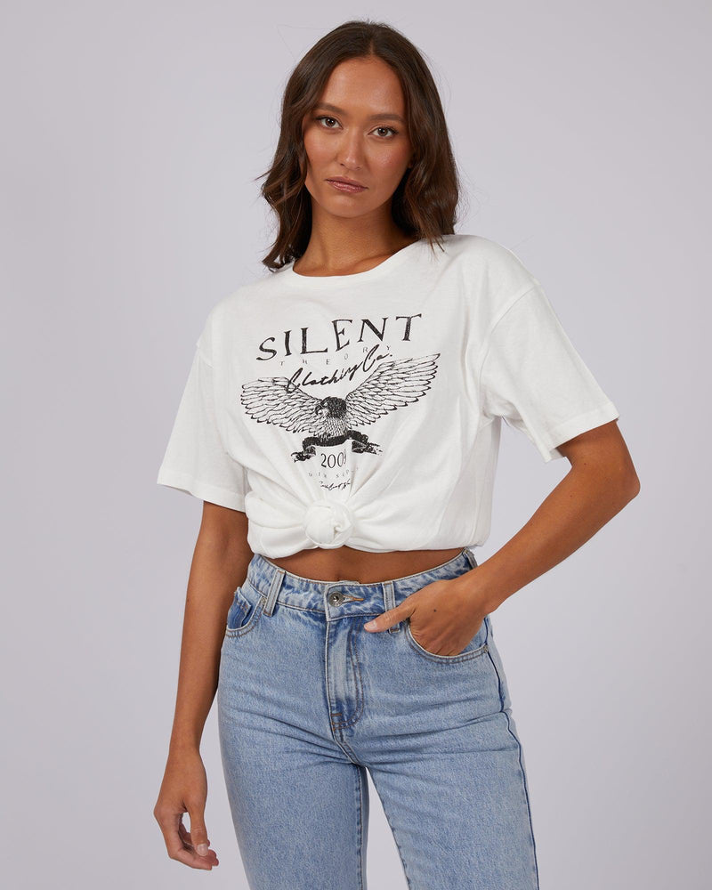 Silent Theory Ladies-Fly High Tee Vintage White-Edge Clothing