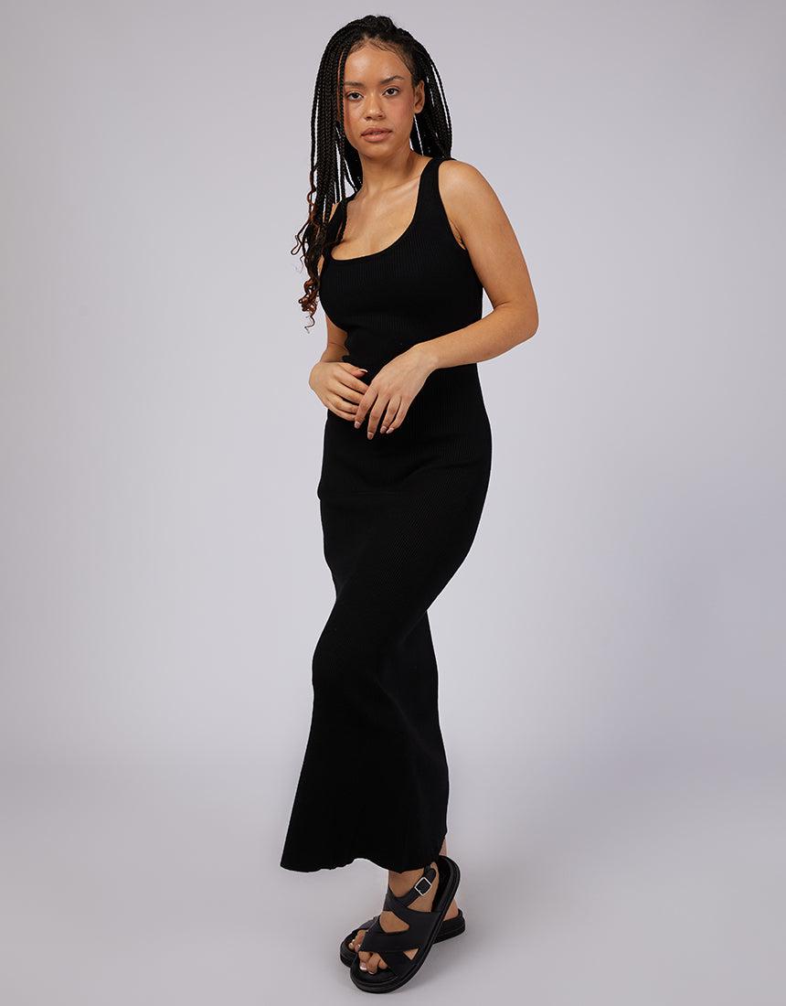 Silent Theory Ladies-Freya Maxi Dress Black-Edge Clothing