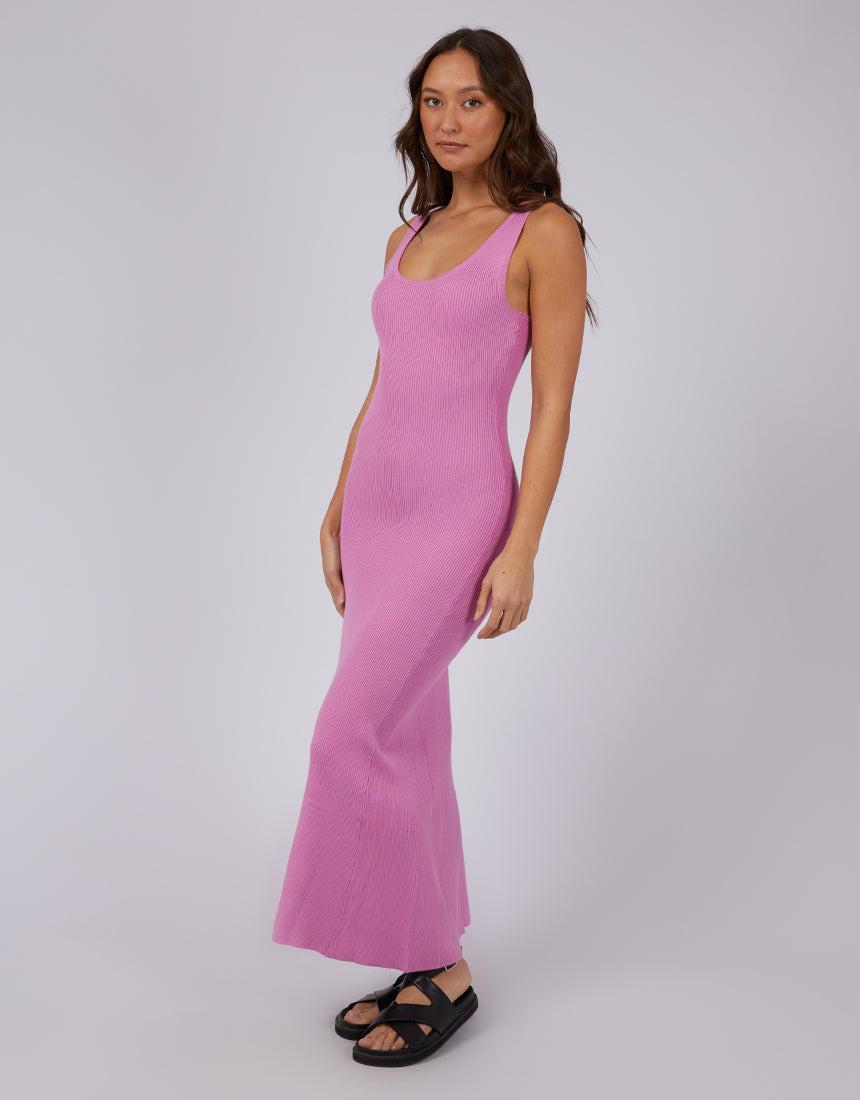 Silent Theory Ladies-Freya Maxi Dress Bright Pink-Edge Clothing