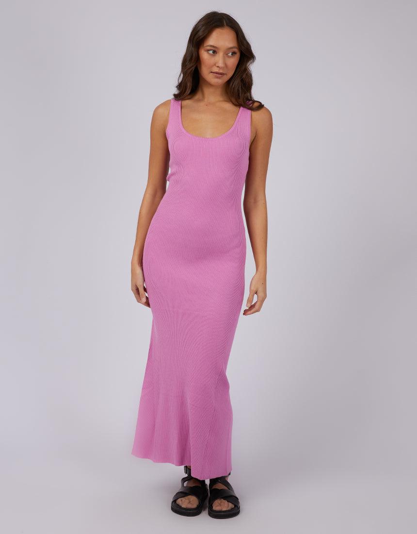 Silent Theory Ladies-Freya Maxi Dress Bright Pink-Edge Clothing