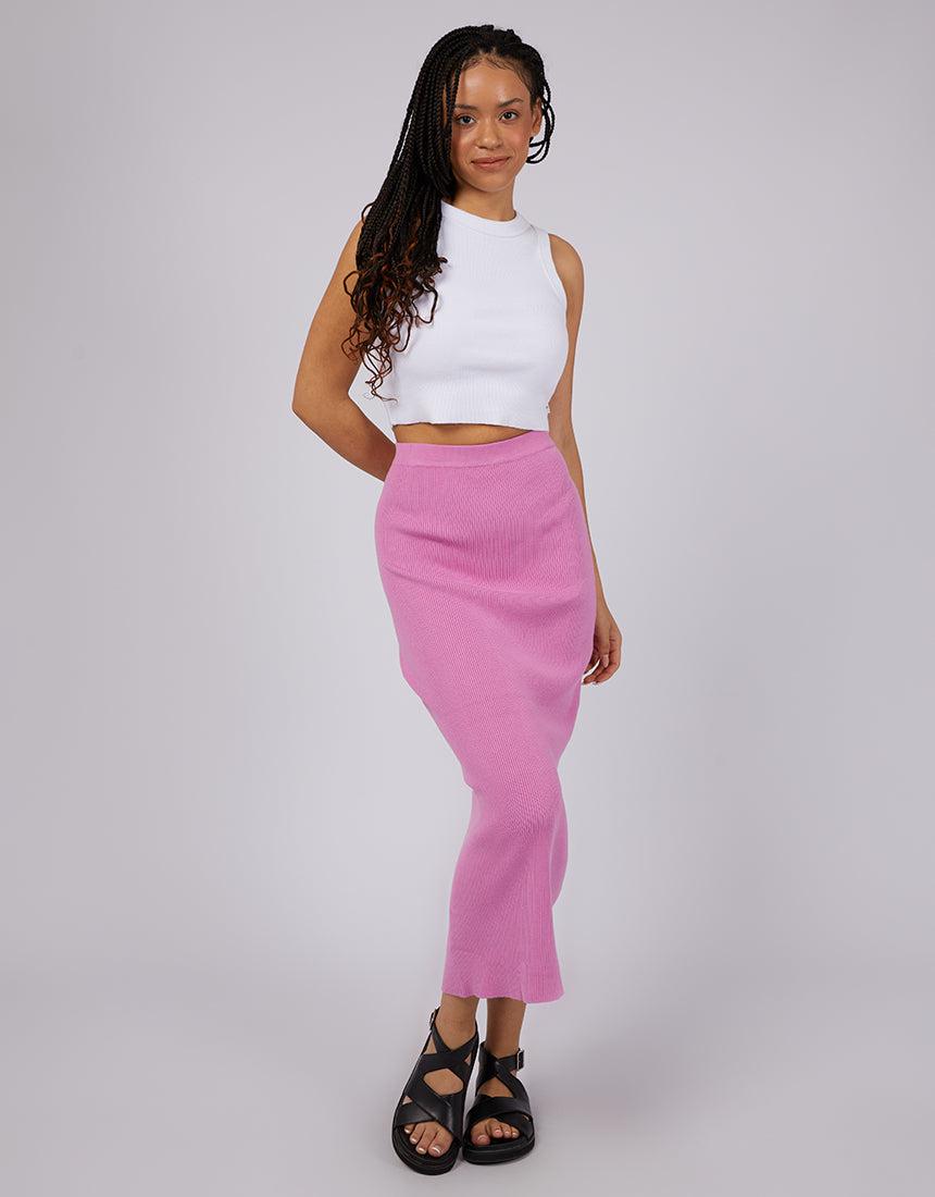 Silent Theory Ladies-Freya Skirt Bright Pink-Edge Clothing