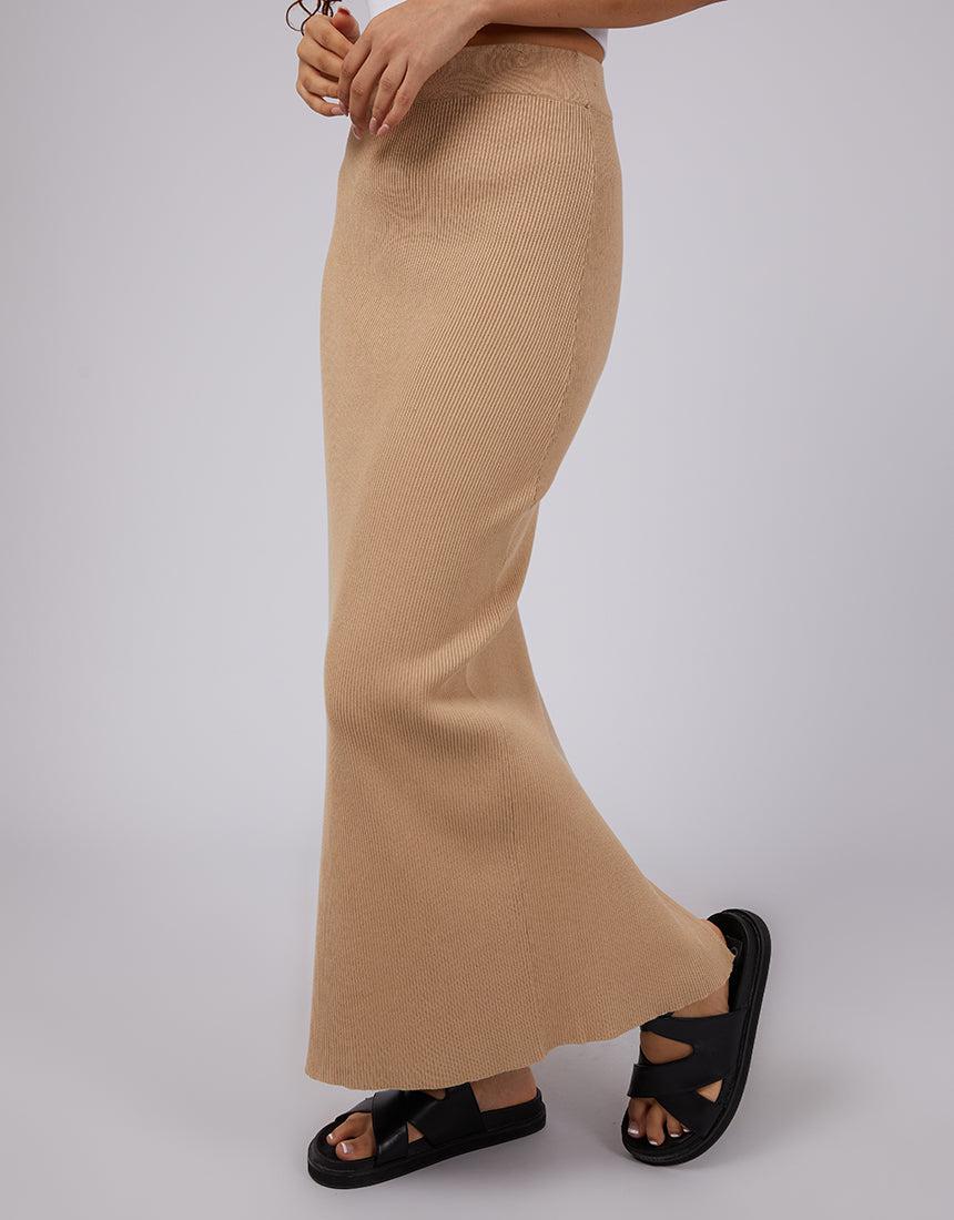 Silent Theory Ladies-Freya Skirt Oatmeal-Edge Clothing