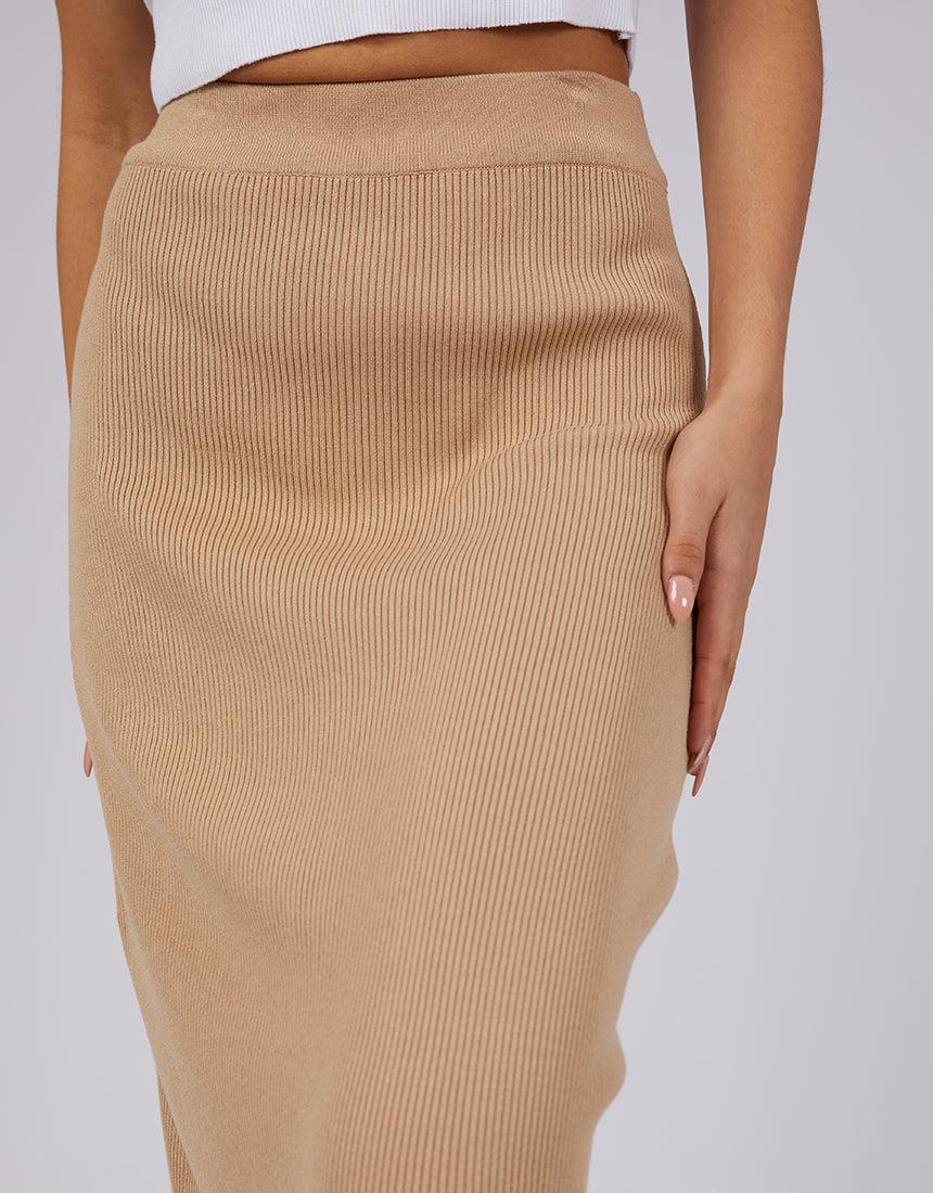 Silent Theory Ladies-Freya Skirt Oatmeal-Edge Clothing