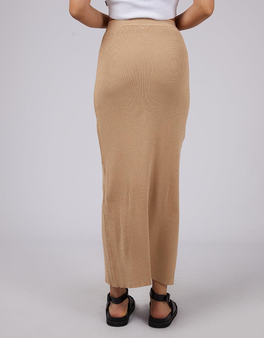 Silent Theory Ladies-Freya Skirt Oatmeal-Edge Clothing