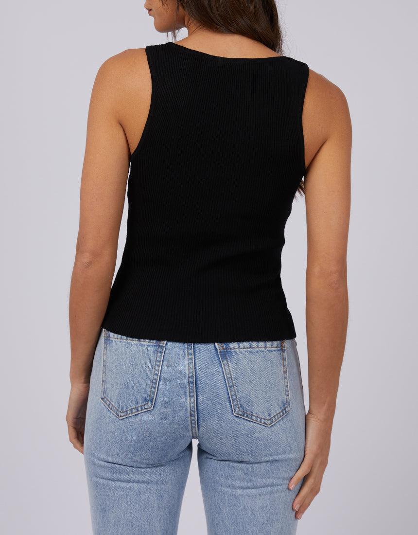 Silent Theory Ladies-Freya Tank Black-Edge Clothing