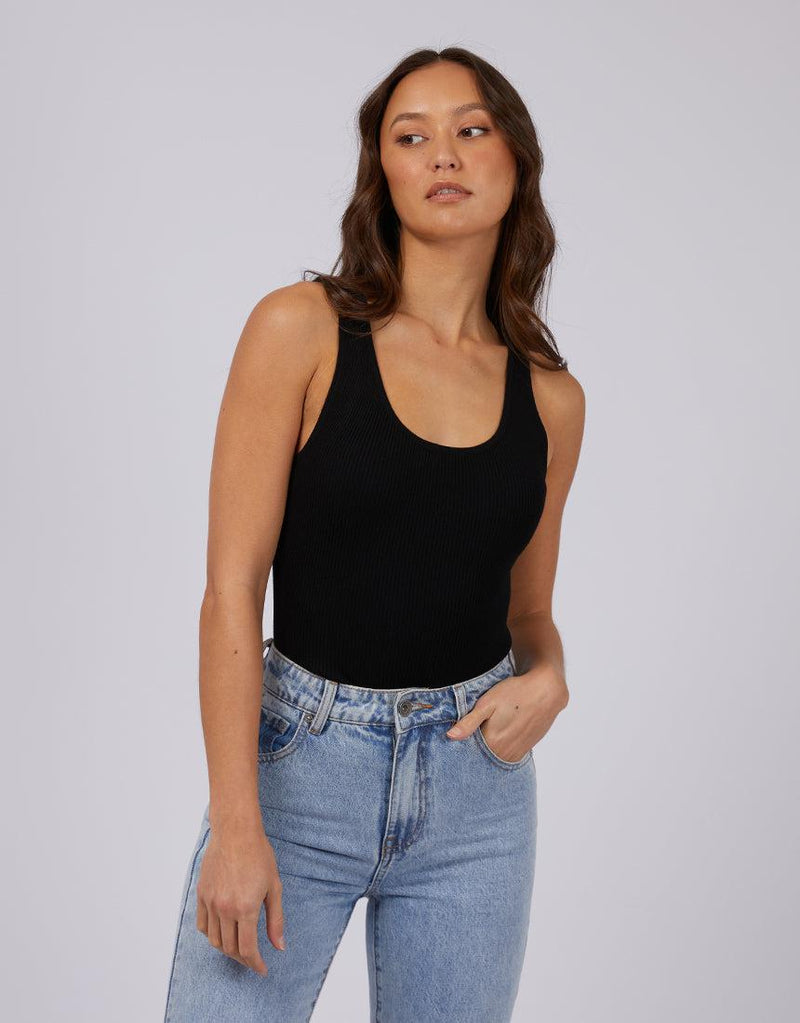 Silent Theory Ladies-Freya Tank Black-Edge Clothing