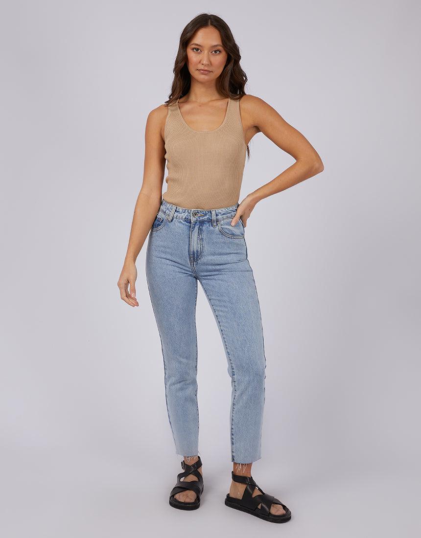 Silent Theory Ladies-Freya Tank Oatmeal-Edge Clothing