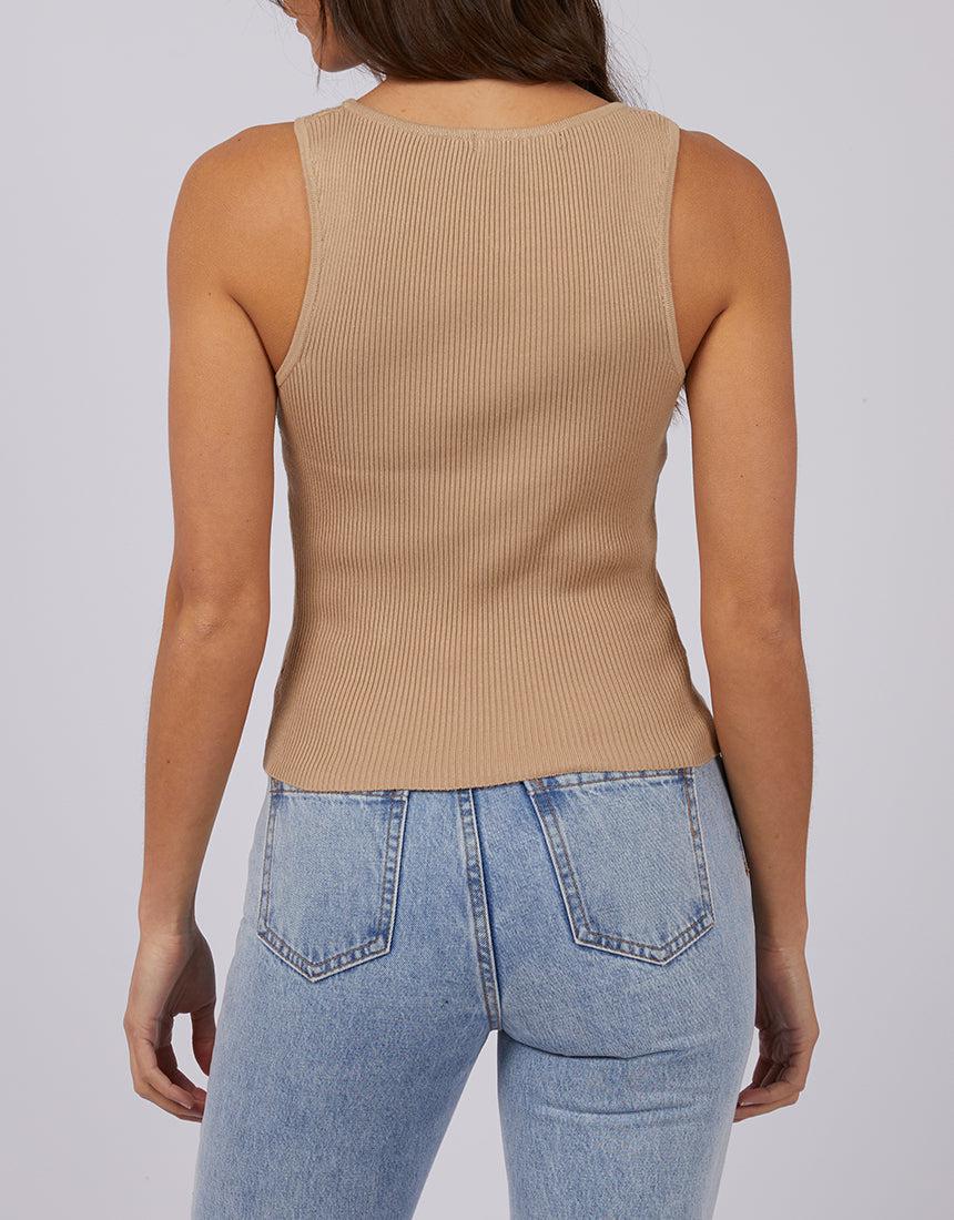 Silent Theory Ladies-Freya Tank Oatmeal-Edge Clothing
