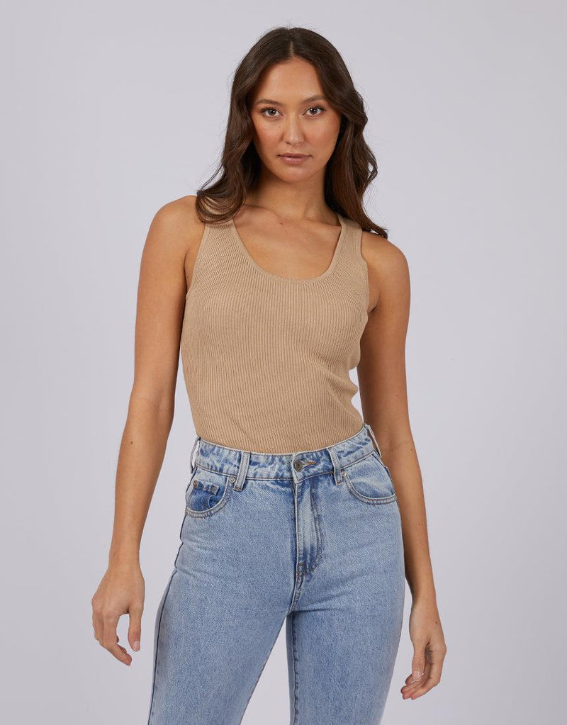 Silent Theory Ladies-Freya Tank Oatmeal-Edge Clothing