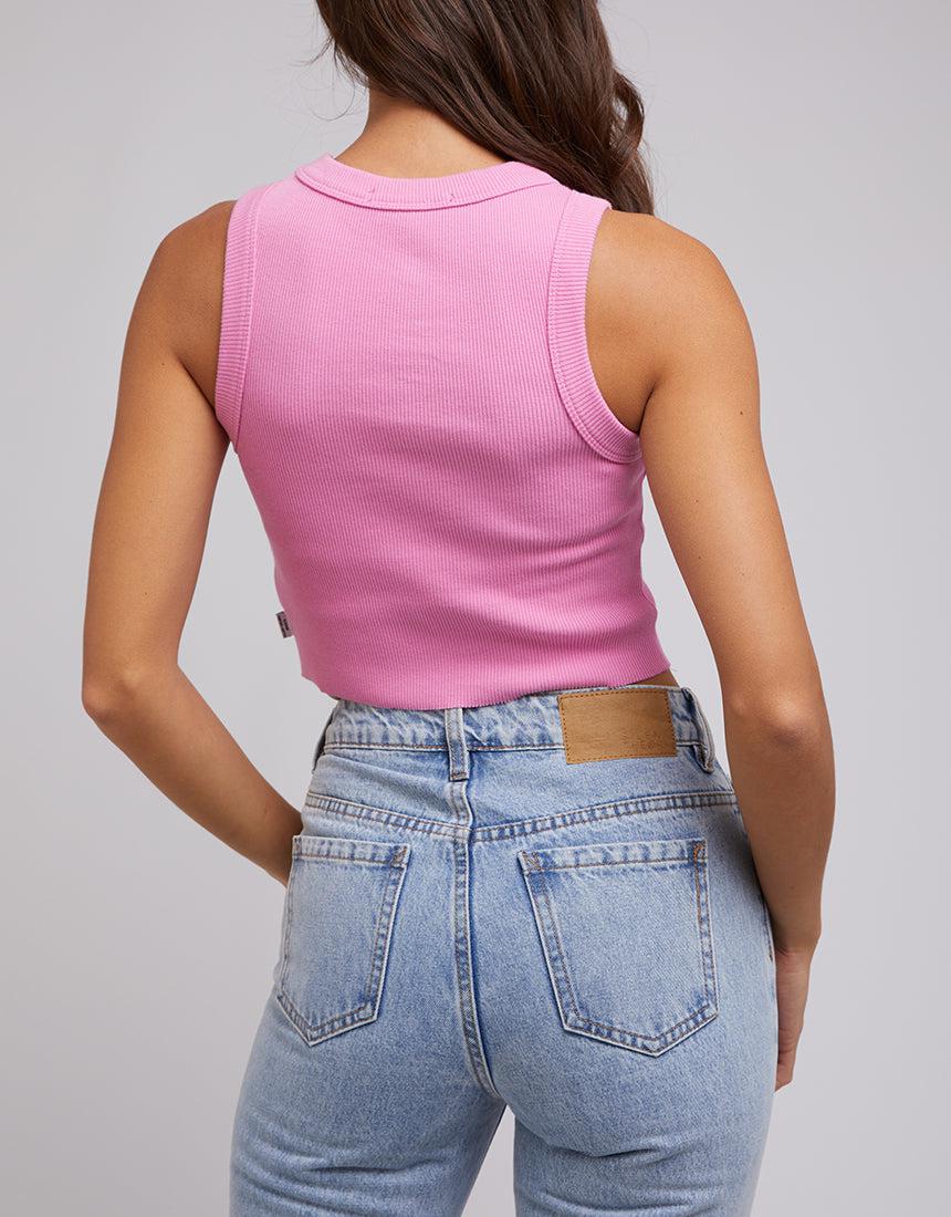 Silent Theory Ladies-Frida Tank Bright Pink-Edge Clothing