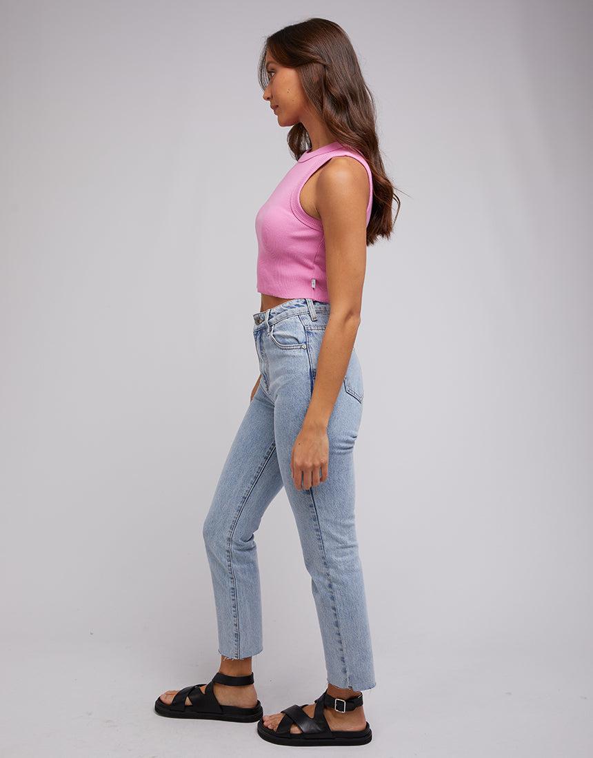 Silent Theory Ladies-Frida Tank Bright Pink-Edge Clothing