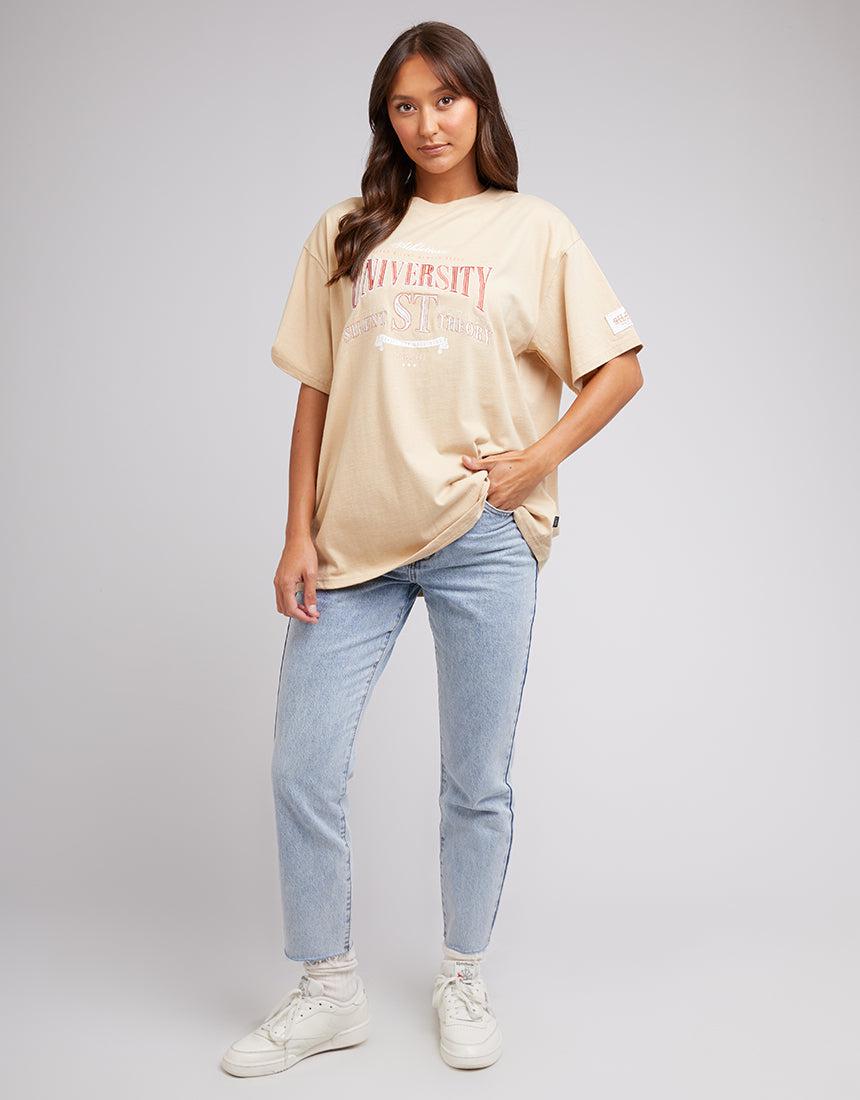 Silent Theory Ladies-Greatness Tee Oatmeal-Edge Clothing