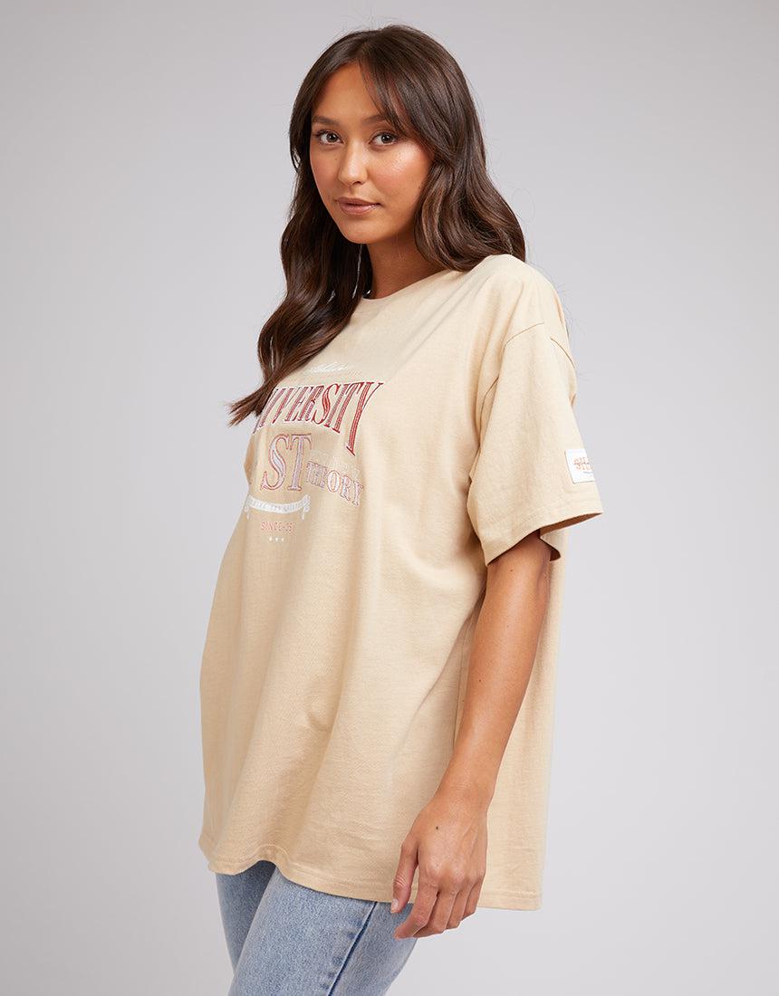 Silent Theory Ladies-Greatness Tee Oatmeal-Edge Clothing