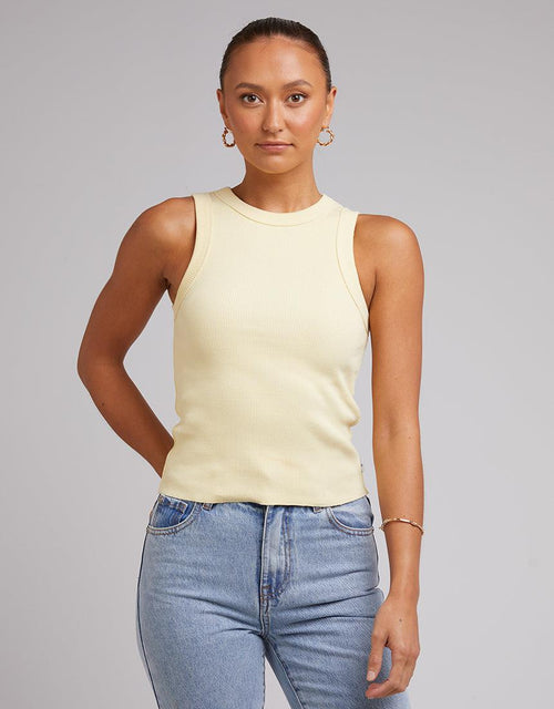 Silent Theory Ladies-Greta Tank Lemon-Edge Clothing