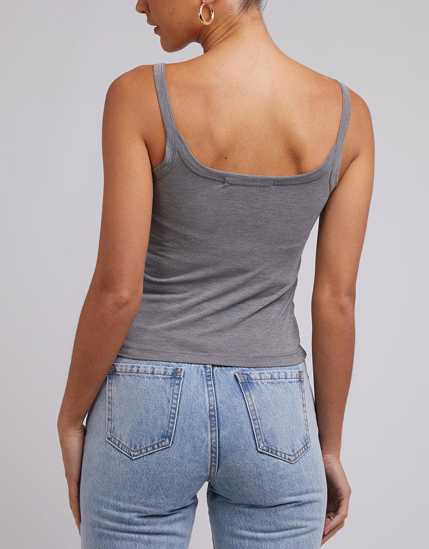 Silent Theory Ladies-Harper Tank Grey Marle-Edge Clothing