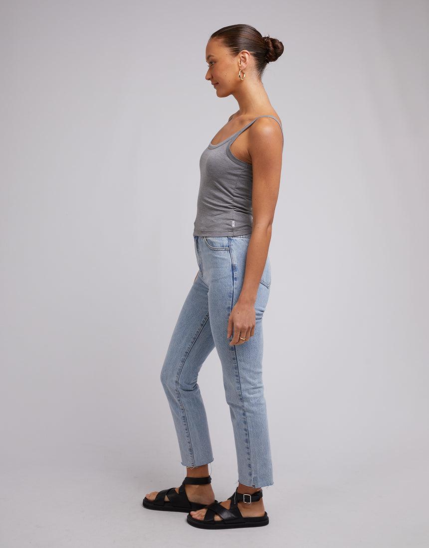 Silent Theory Ladies-Harper Tank Grey Marle-Edge Clothing