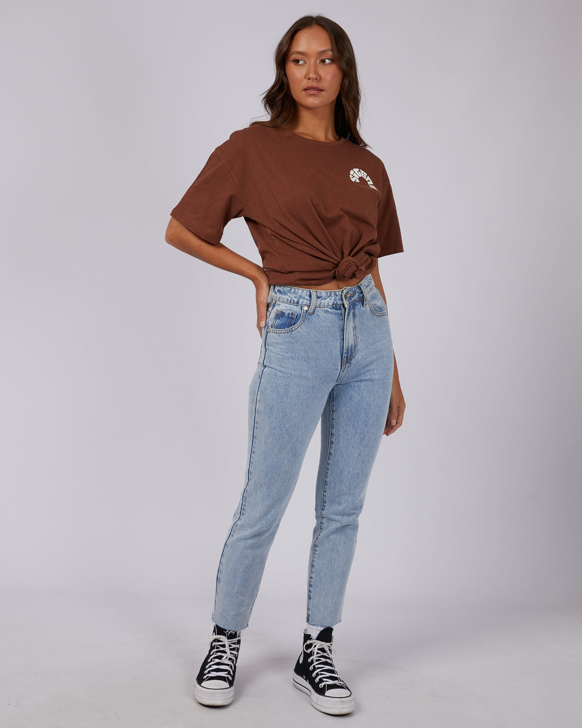 Silent Theory Ladies-Keep The Peach Tee Brown-Edge Clothing