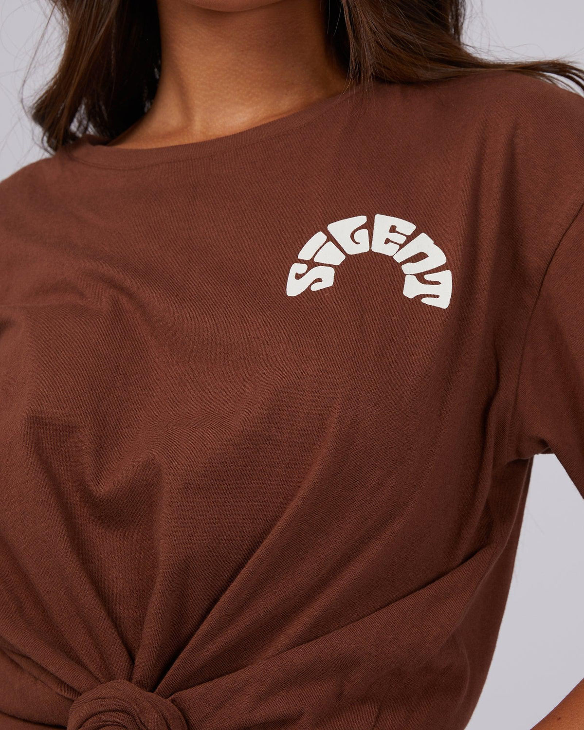 Silent Theory Ladies-Keep The Peach Tee Brown-Edge Clothing