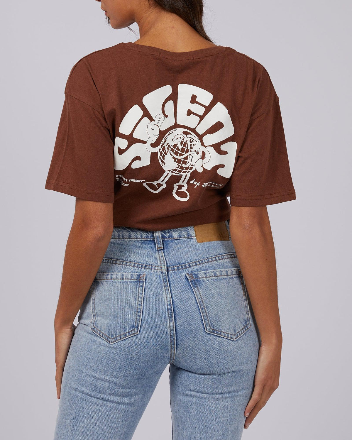 Silent Theory Ladies-Keep The Peach Tee Brown-Edge Clothing