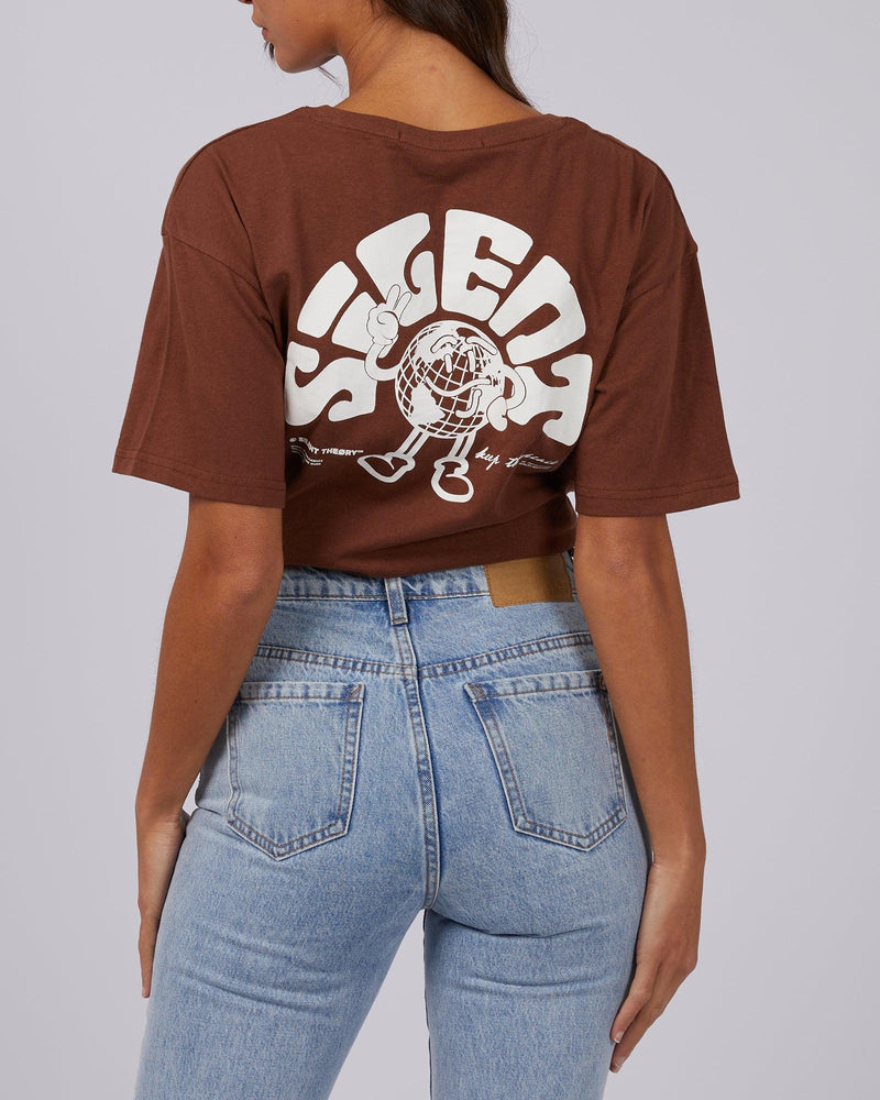 Silent Theory Ladies-Keep The Peach Tee Brown-Edge Clothing