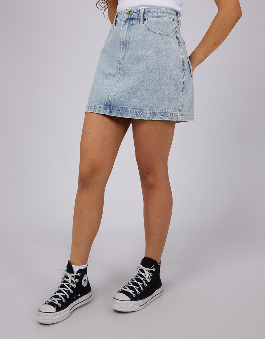 Leading Denim Skirt Clean Light Blue, Buy Online