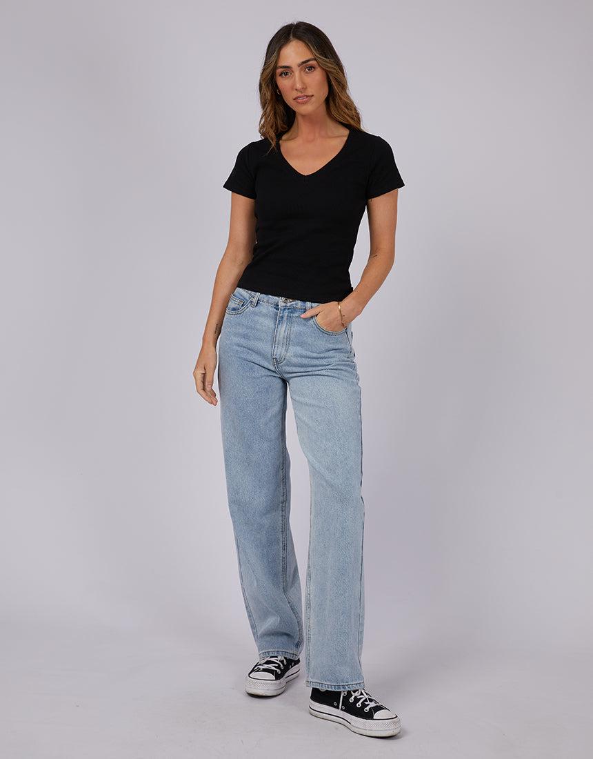 Silent Theory Ladies-Lily V Neck Tee 3Pk Wht/blk/grm-Edge Clothing