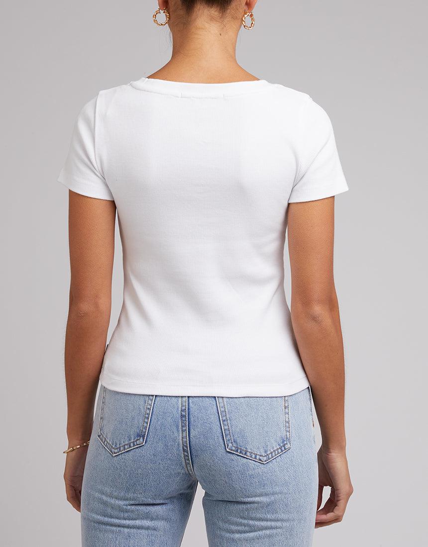 Silent Theory Ladies-Lily V Neck Tee 3Pk Wht/blk/oat-Edge Clothing