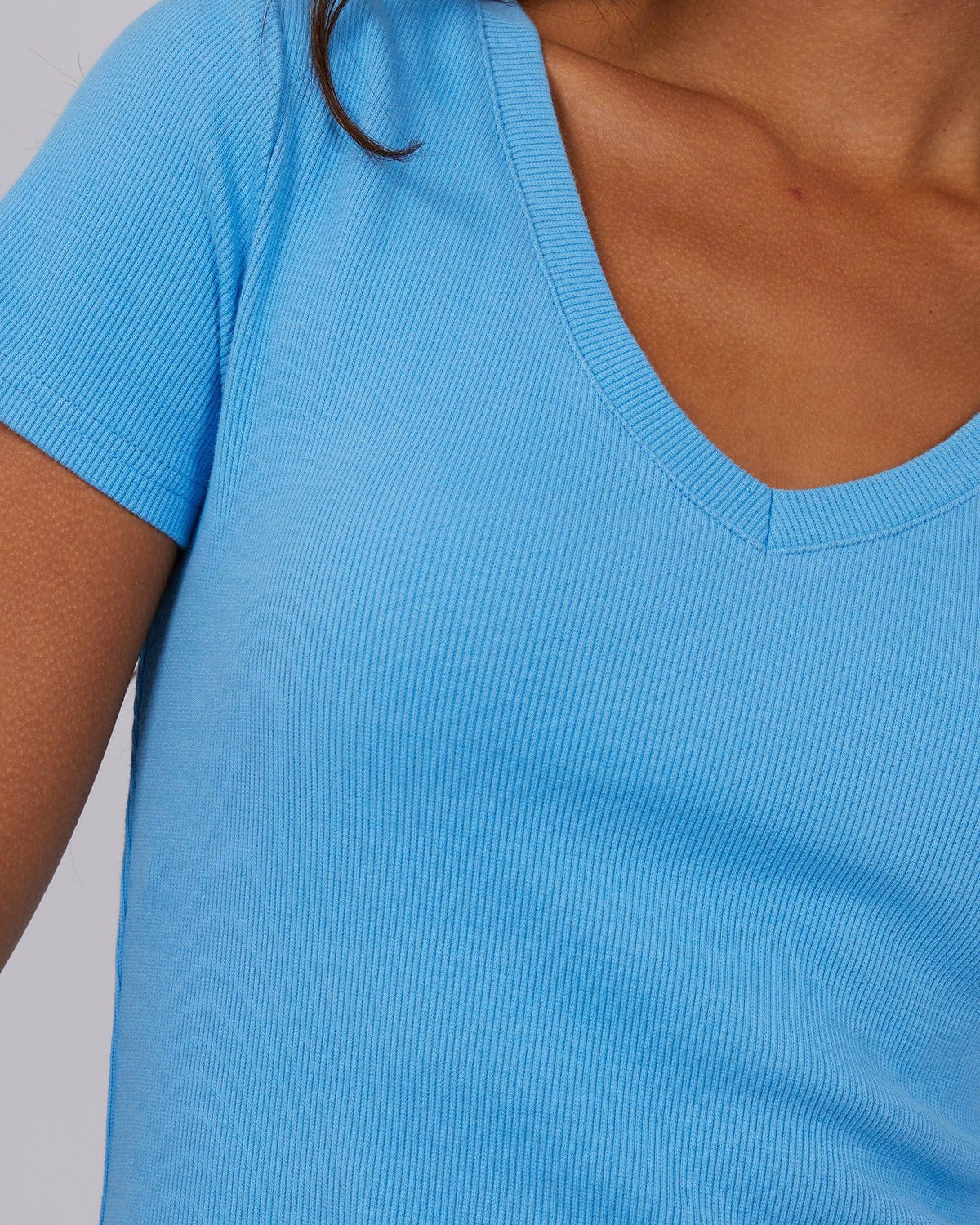 Silent Theory Ladies-Lily V-neck Tee Dark Blue-Edge Clothing