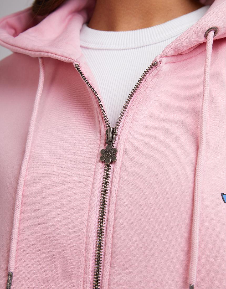 Silent Theory Ladies-Love More Zip Thru Pink-Edge Clothing