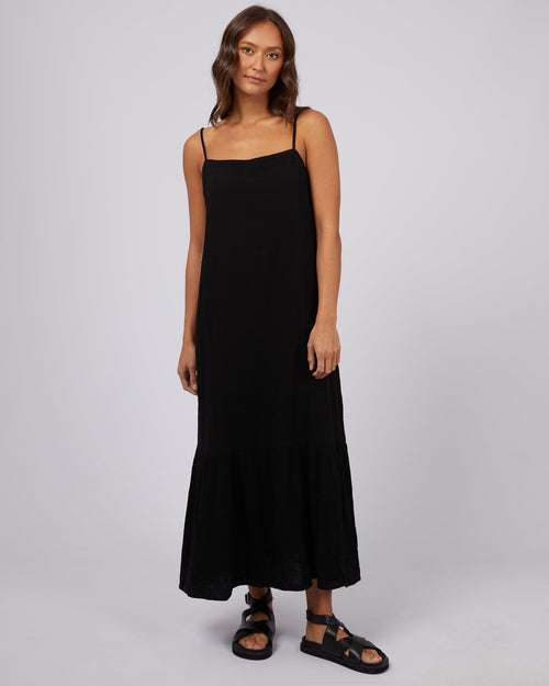 Silent Theory Ladies-Mahlia Maxi Dress Black-Edge Clothing