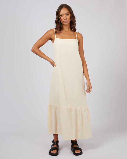 Silent Theory Ladies-Mahlia Maxi Dress Lemon-Edge Clothing