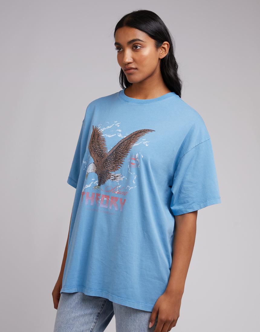 Silent Theory Ladies-Majestic Tee Blue-Edge Clothing