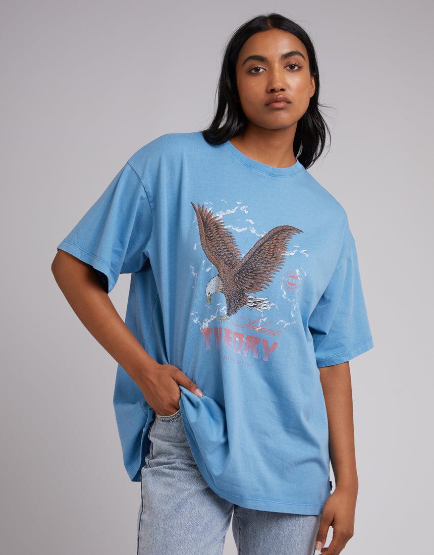 Silent Theory Ladies-Majestic Tee Blue-Edge Clothing