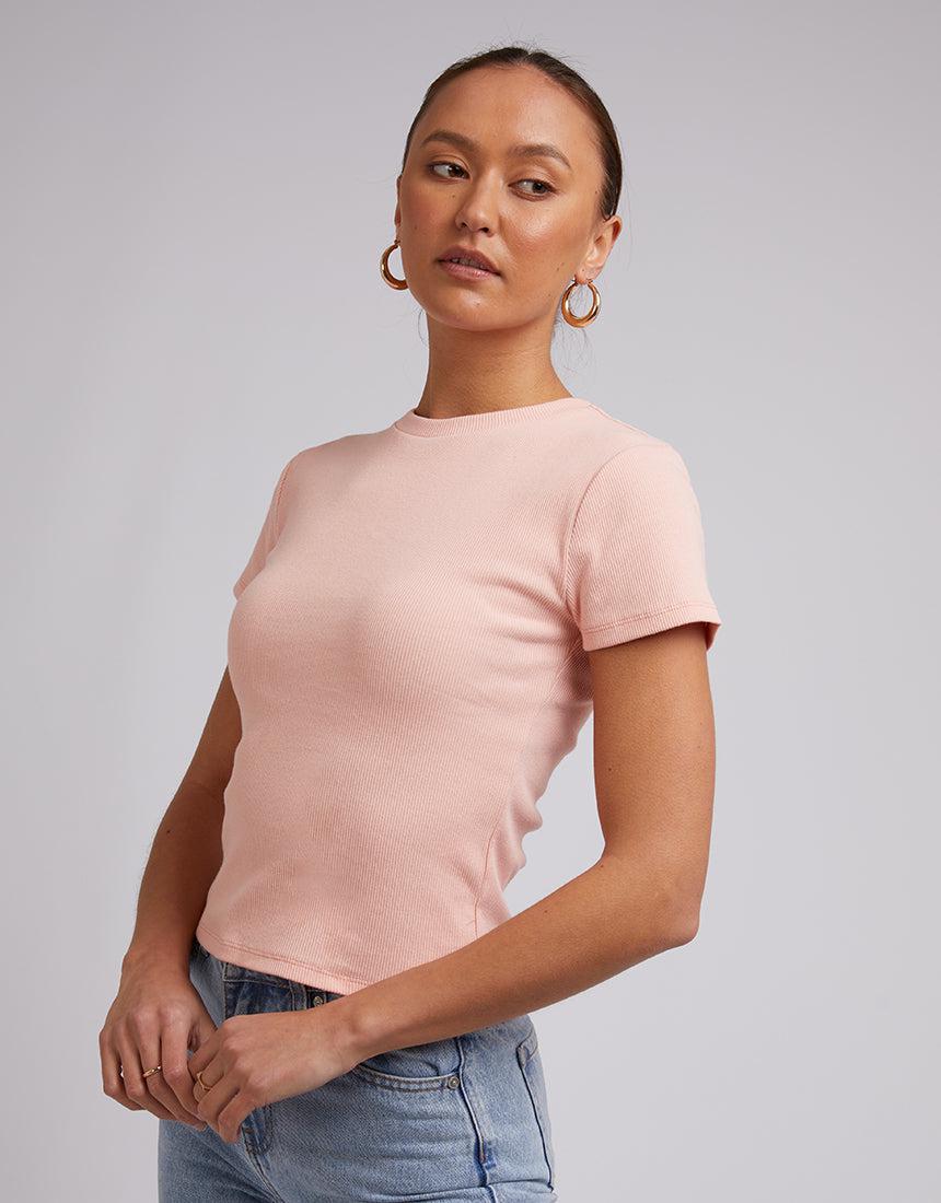 Silent Theory Ladies-Margo Tee Pale Pink-Edge Clothing