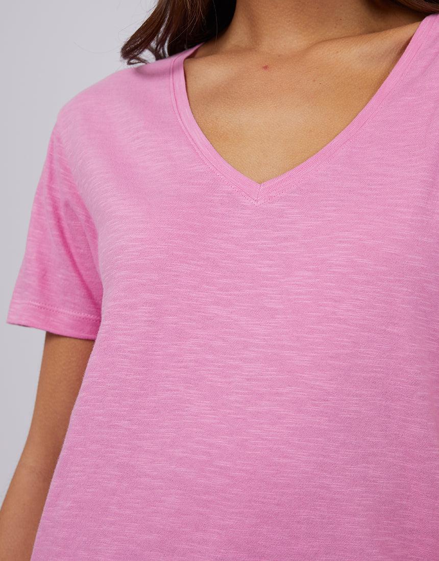 Silent Theory Ladies-Marvellous Tee Bright Pink-Edge Clothing