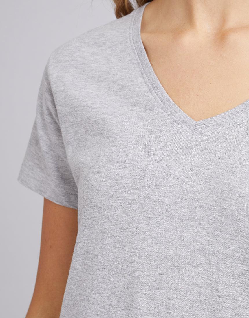 Silent Theory Ladies-Marvellous Tee Grey Marle-Edge Clothing