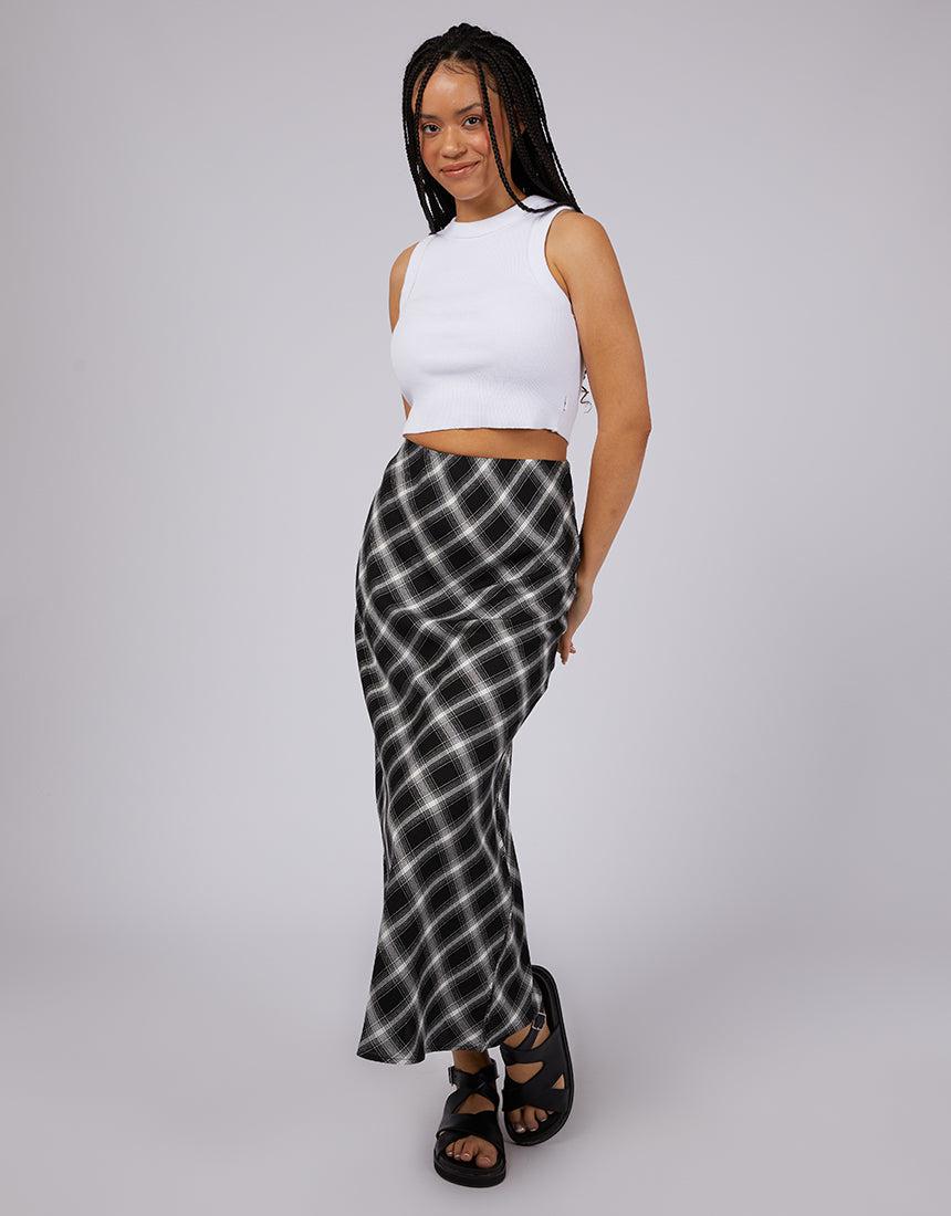 Silent Theory Ladies-Miami Check Skirt Check-Edge Clothing
